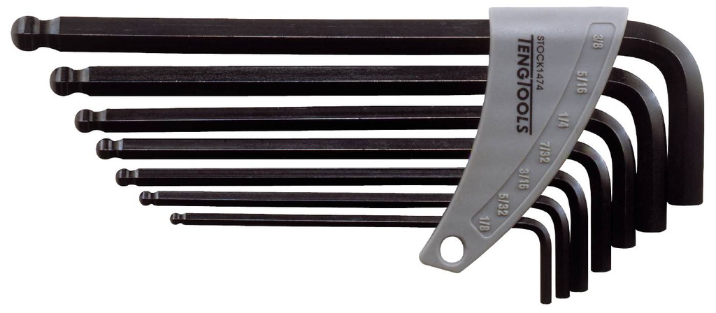 Key Wrench Set Hex Ball Metric 7pc Teng