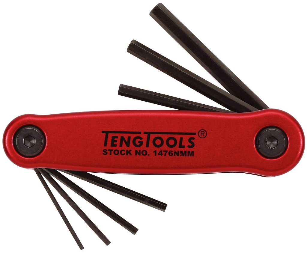 Key Wrench Set Hex Fold Up Metric 7pc Teng