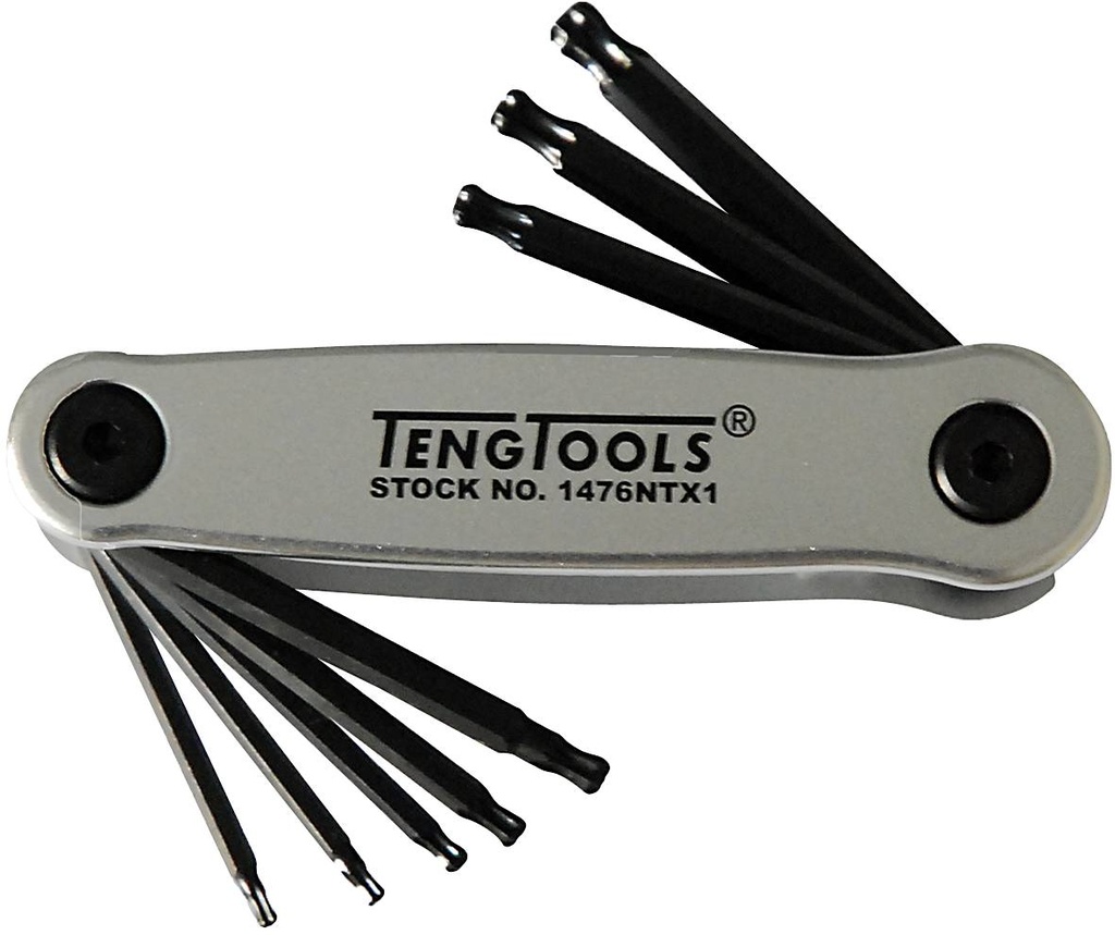Key Wrench Set Fold Up Torx Ball T9-T40 Teng