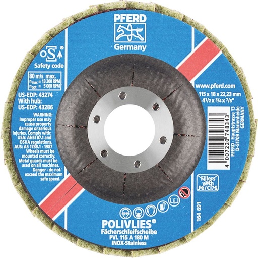 [PFERD.44694102] Flap Disc Polishing 115mm Maroon Medium Pferd