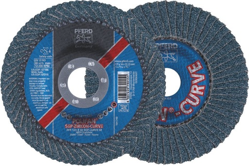 [PFERD.67689052] Flap Disc 125x22 40G Zirconia M SGP Curve Pferd