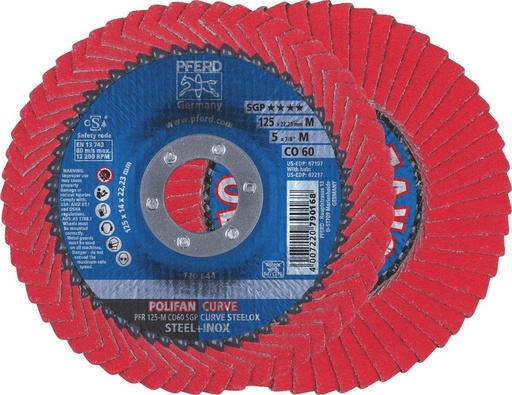 [PFERD.67689056] Flap Disc 125x22 60G Ceramic M SGP Curve Pferd