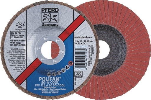 [PFERD.67756125] Flap Disc 125x22 60G Alox SG A-Cool Pferd