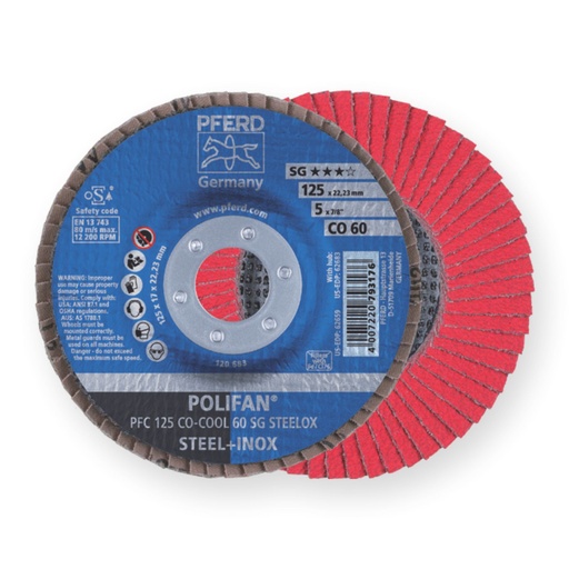 [PFERD.67760625] Flap Disc 125x22 60G Ceramic SG CO-Cool Pferd