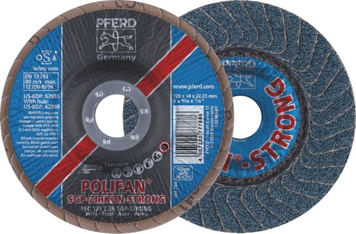 [PFERD.67788025] Flap Disc 125x22 36G Zirconia SGP Strong Pferd