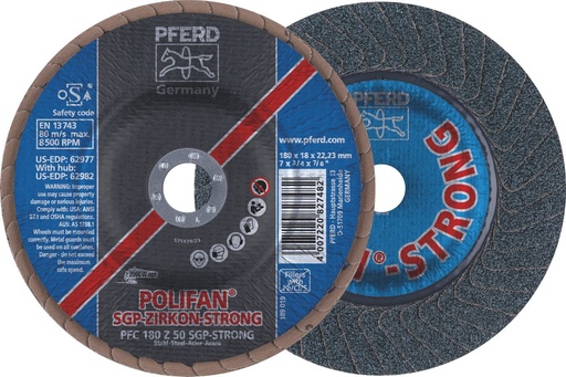 [PFERD.67788180] Flap Disc 180x22 50G Zirconia SGP Strong Pferd