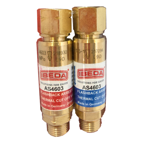 [TES.FRD] Flashback Arrestor Regulator End (Fuel/Oxy) 2pk Tesuco
