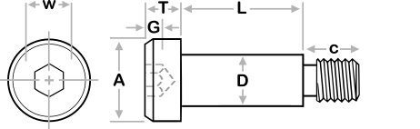 Shoulder screw dimensions