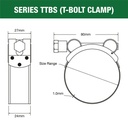 T-Bolt Clamp 74-79mm Full Stainless