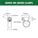 Clamp Hose 8-22mm Part SS Perforated MH006