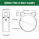 T-Bolt Clamp 17-19mm Full Stainless