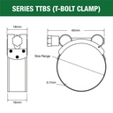 T-Bolt Clamp 26-28mm Full Stainless