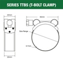 T-Bolt Clamp 34-37mm Full Stainless
