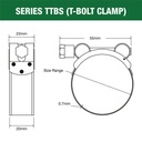 T-Bolt Clamp 58-61mm Full Stainless