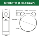 T-Bolt Clamp 17-19mm Tridon