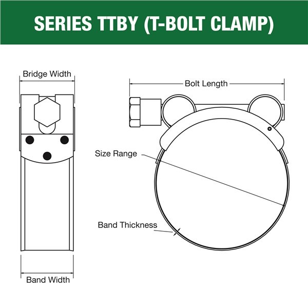 T-Bolt Clamp 44-47mm Tridon
