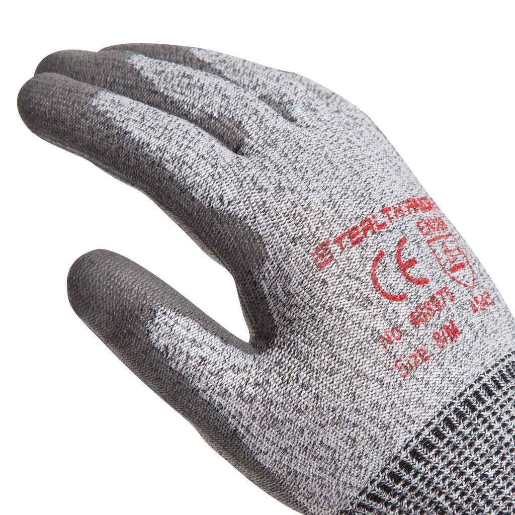 Glove Cut 5 Stealth Razor Green Band Grey PUsz9 L