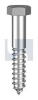 Coach Screw M6x100 Zinc