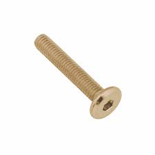 M6x30 Furniture Screw Brass Flat Head