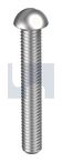 1/4x1/2 BSW Metal Thread Screw 304SS Round Slot