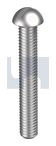 1/4x1-1/2 BSW Metal Thread Screw Zinc Round Slot