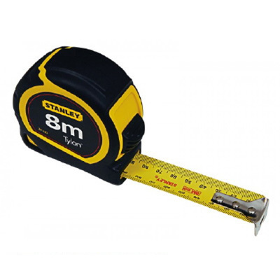 Tape Measure 8m Metric 25mm Wide Yellow Stanley