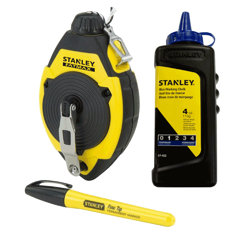 Chalk Line Reel 30m W 4oz Blue Chalk And Marker FM