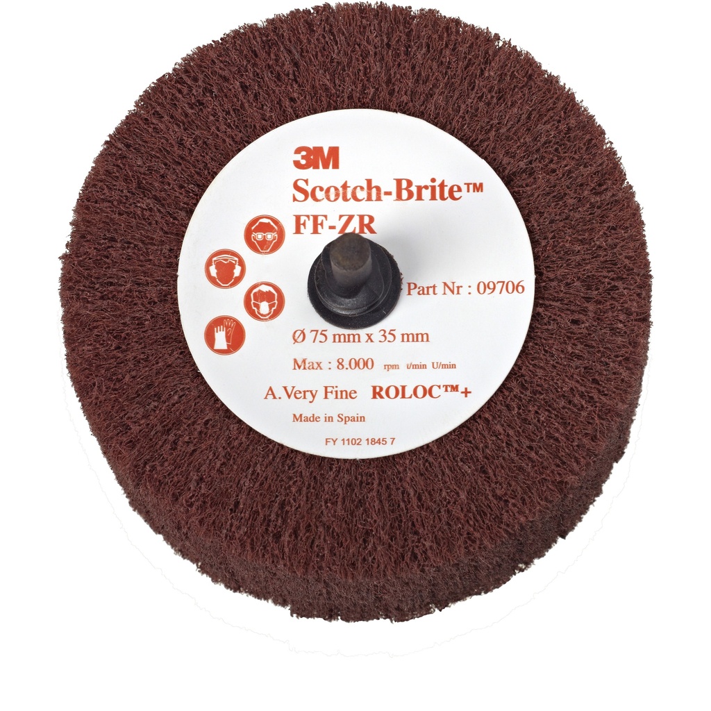 Flap Brush Clean and Finish 75x35mm VFN Maroon 3M