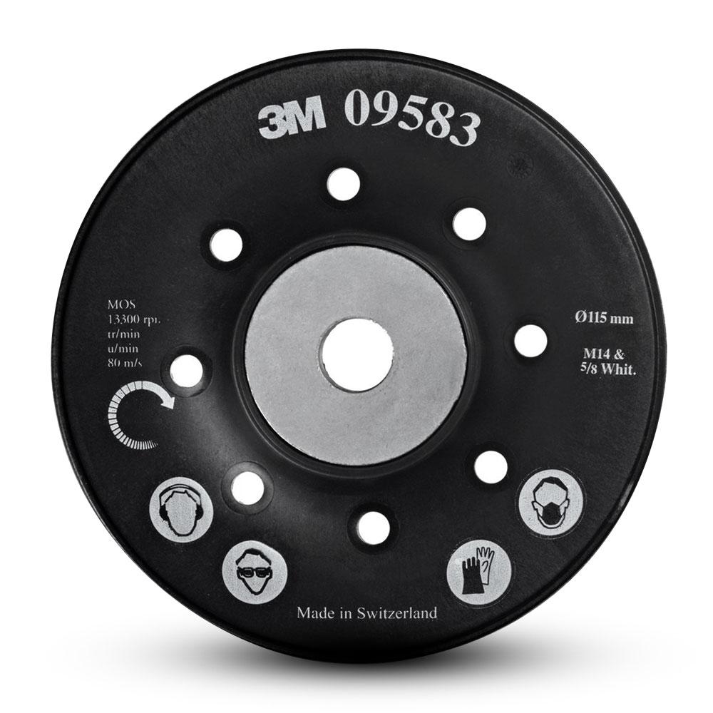Backing Pad 115mm Fibre Disc Ribbed Black 3M 09583