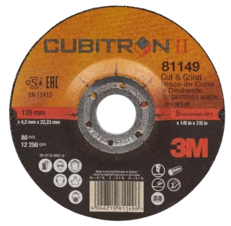 Grinding Disc 125x4.2x22 Cubitron II 3M