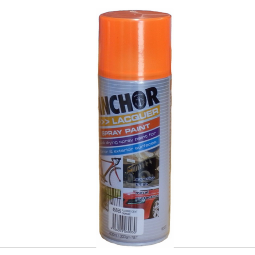 Paint Aerosol Orange 300g Lacquer Anchor