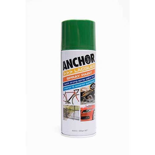 Paint Aerosol Green 300g Lacquer Anchor