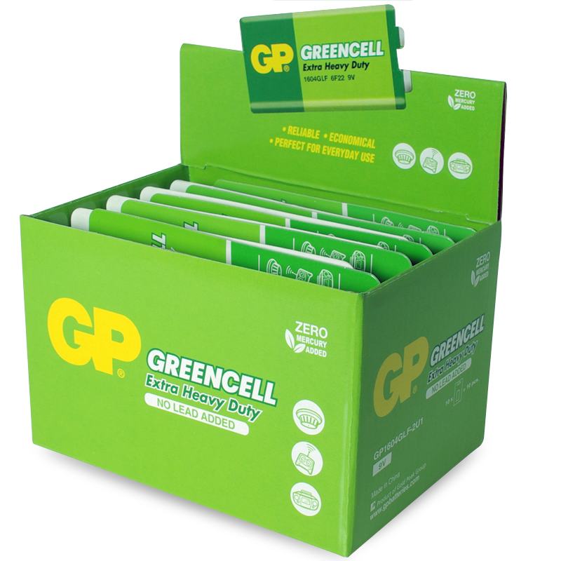 Battery 9V Alkaline GP Ultra 10pk Bulk