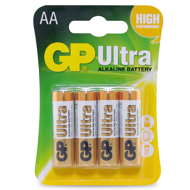 Battery AA Alkaline GP Ultra 4pk