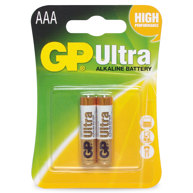 Battery AAA Alkaline GP Ultra 2pk
