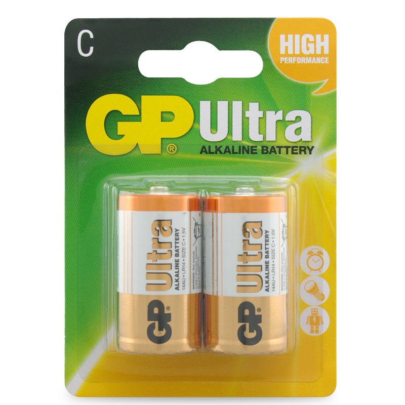 Battery C Alkaline GP Ultra 2pk