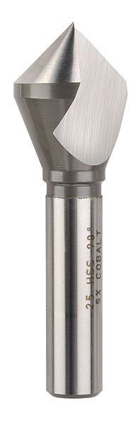 Countersink Single Flute 3-25mm HSSCo Bright Bordo