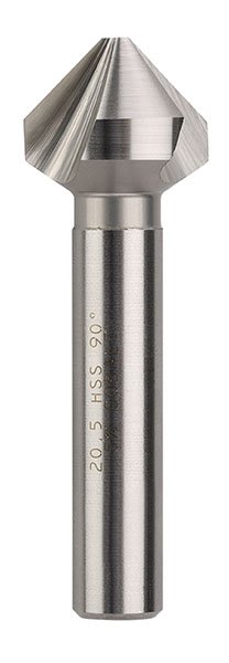 Countersink Three Flute 3-20.5mm HSSCo Bright Bordo