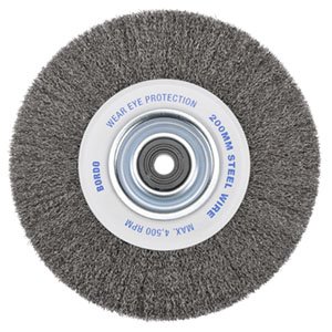 Wheel Brush Crimp 200x25mm Steel MultiBore