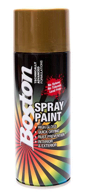 Paint Aerosol Gold 250g Enamel Boston