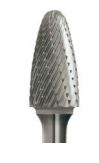 Carbide Bur Tree Round Nose Shape 1/2x3/4" Double Cut 