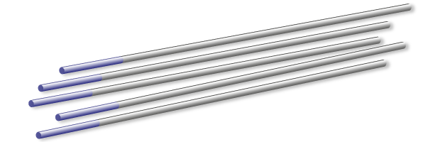 Tungsten Electrode E3 Rare Earth 1.6mm 10pk Purple Binzel
