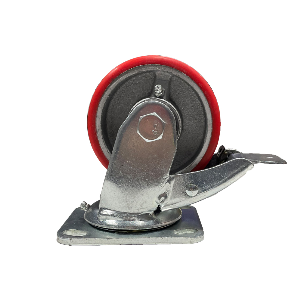 Castor 4" Swivel Brake HD PU/CI