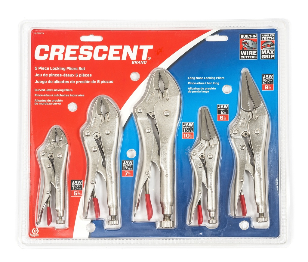 Locking Plier Set 5pc Crescent