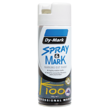 Paint Spray & Mark Aerosol White 350g Dymark