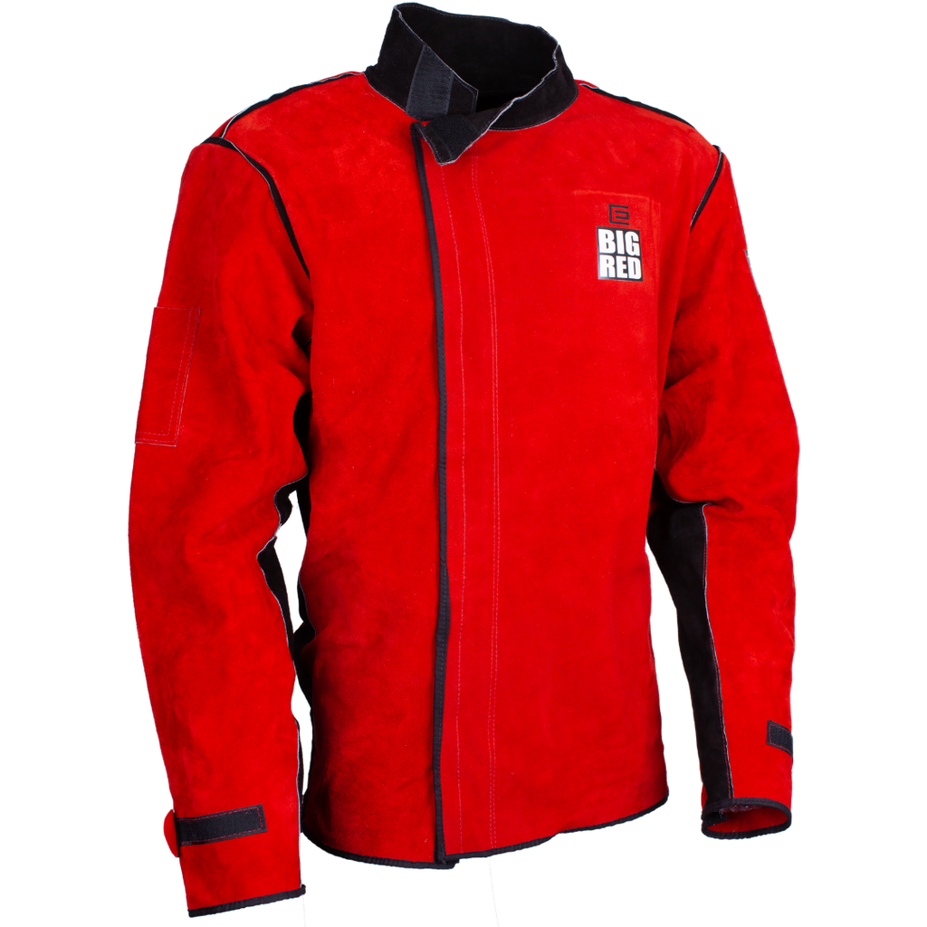 Welding Jacket Leather Big Red 6XL