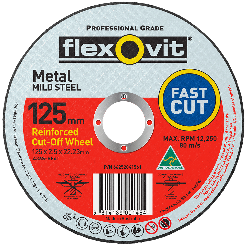 Cut Off Disc 125x2.5x22 Metal FH38 Flexovit