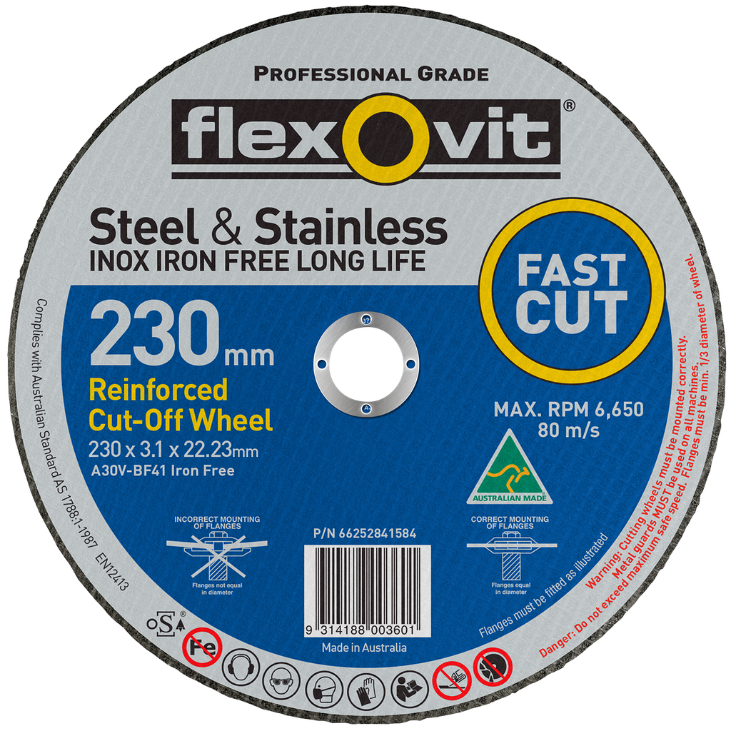 Cut Off Disc 230x3.1x22 Metal FZ40 Flexovit