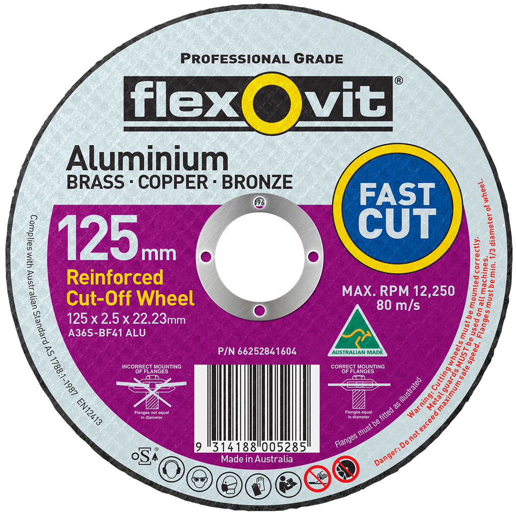 Cut Off Disc 125x2.5x22 Alum FH38 Flexovit