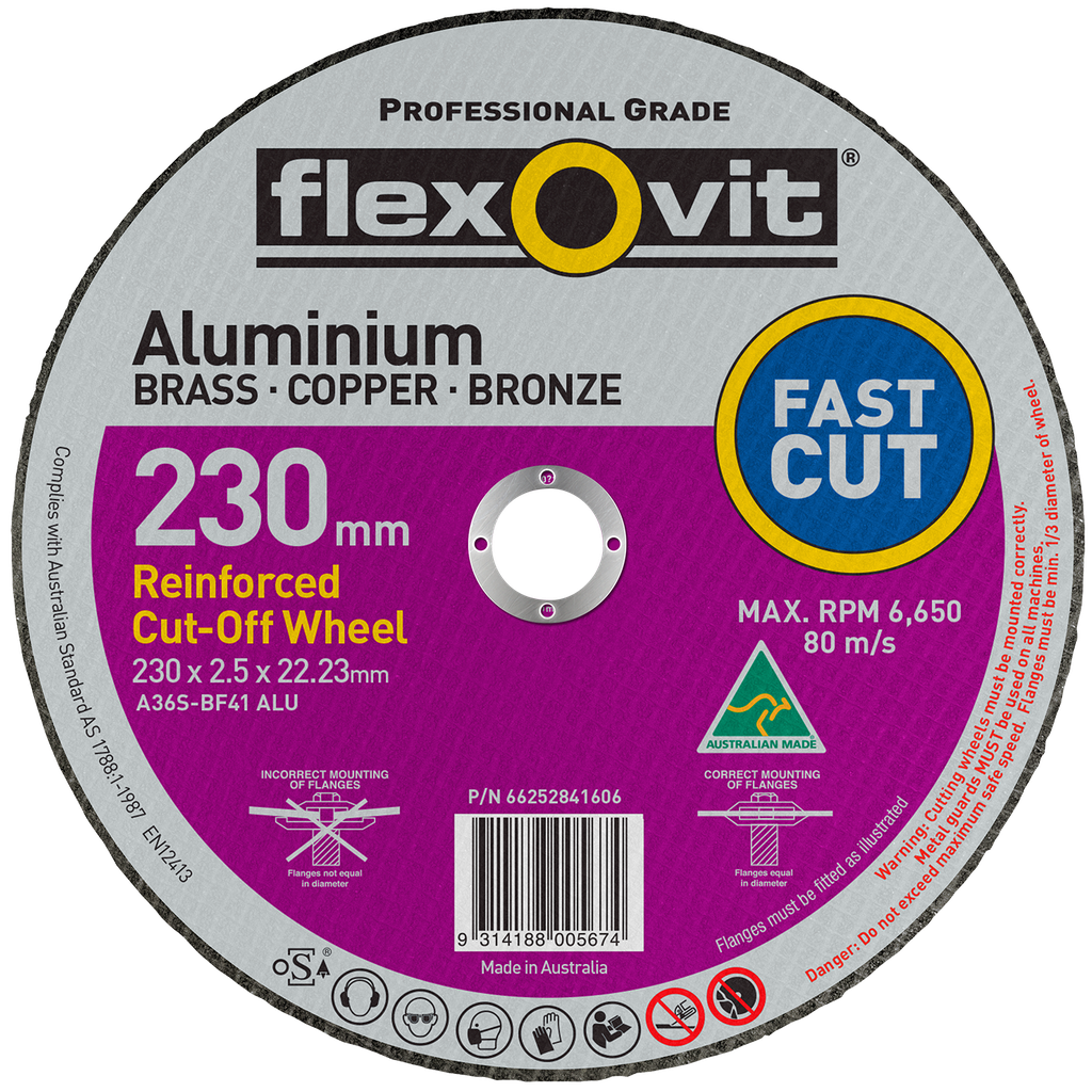 Cut Off Disc 230x2.5x22 Alum Flexovit